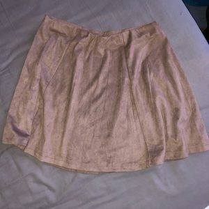 Suede flowy mini skirt